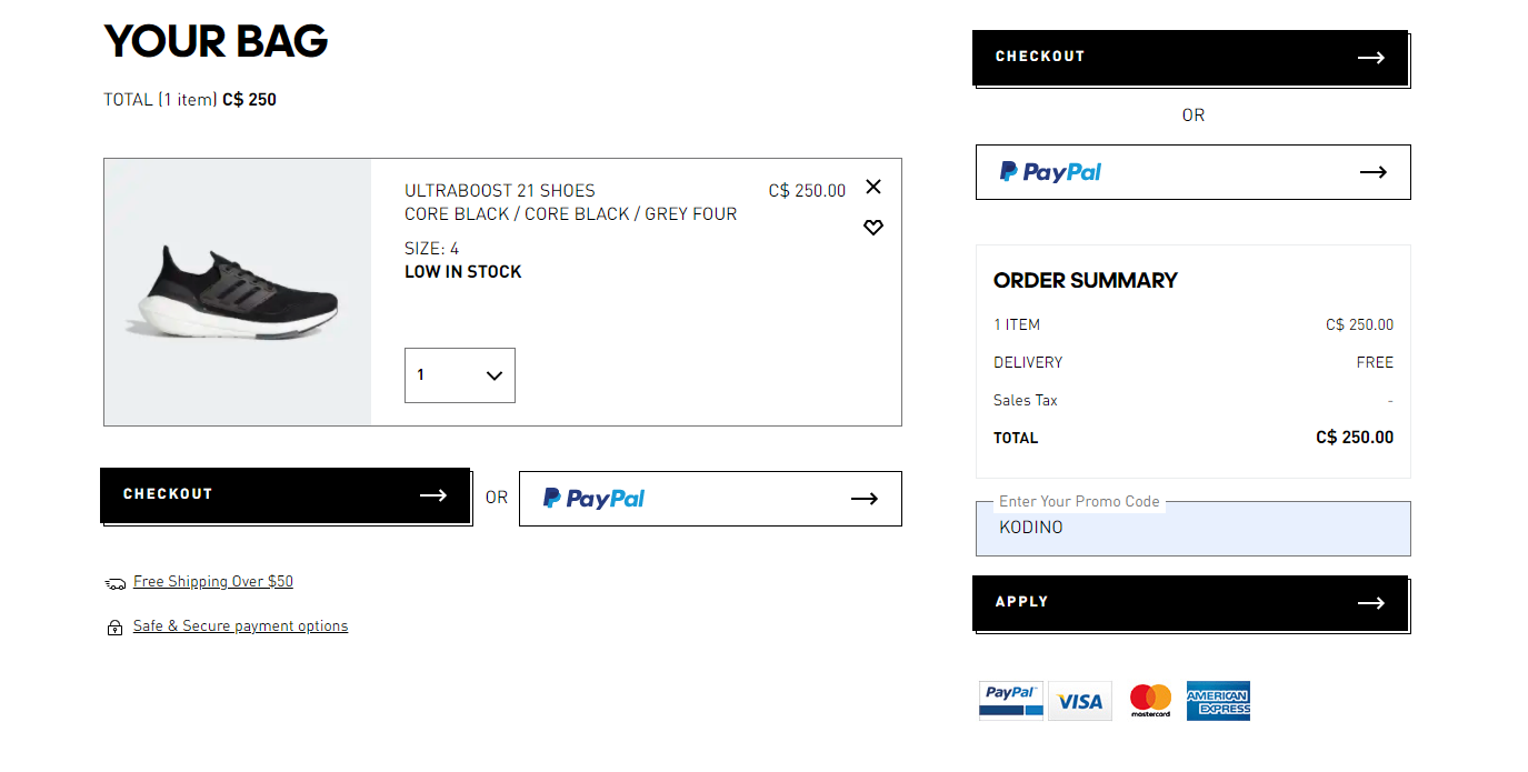 adidas canada discount code