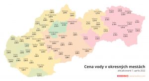 Cena vody 2022: Aktuálny prehľad pre 103 slovenských miest